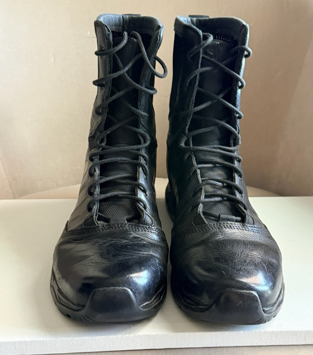 Salomon Urban Jungle Ultra Tactical Boots Black Leather Duty SWAT Men's Size 11